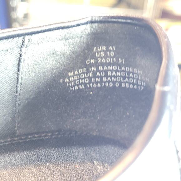 H&M Chunky Platform Lug Sole Loafers Black women\'s size 10 main image 4